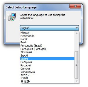 Inno Setup UNICODE language selection dialog